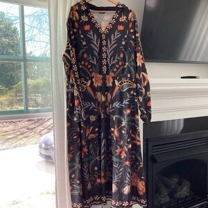 Bloomchic Floral Black Maxi Dress NWT